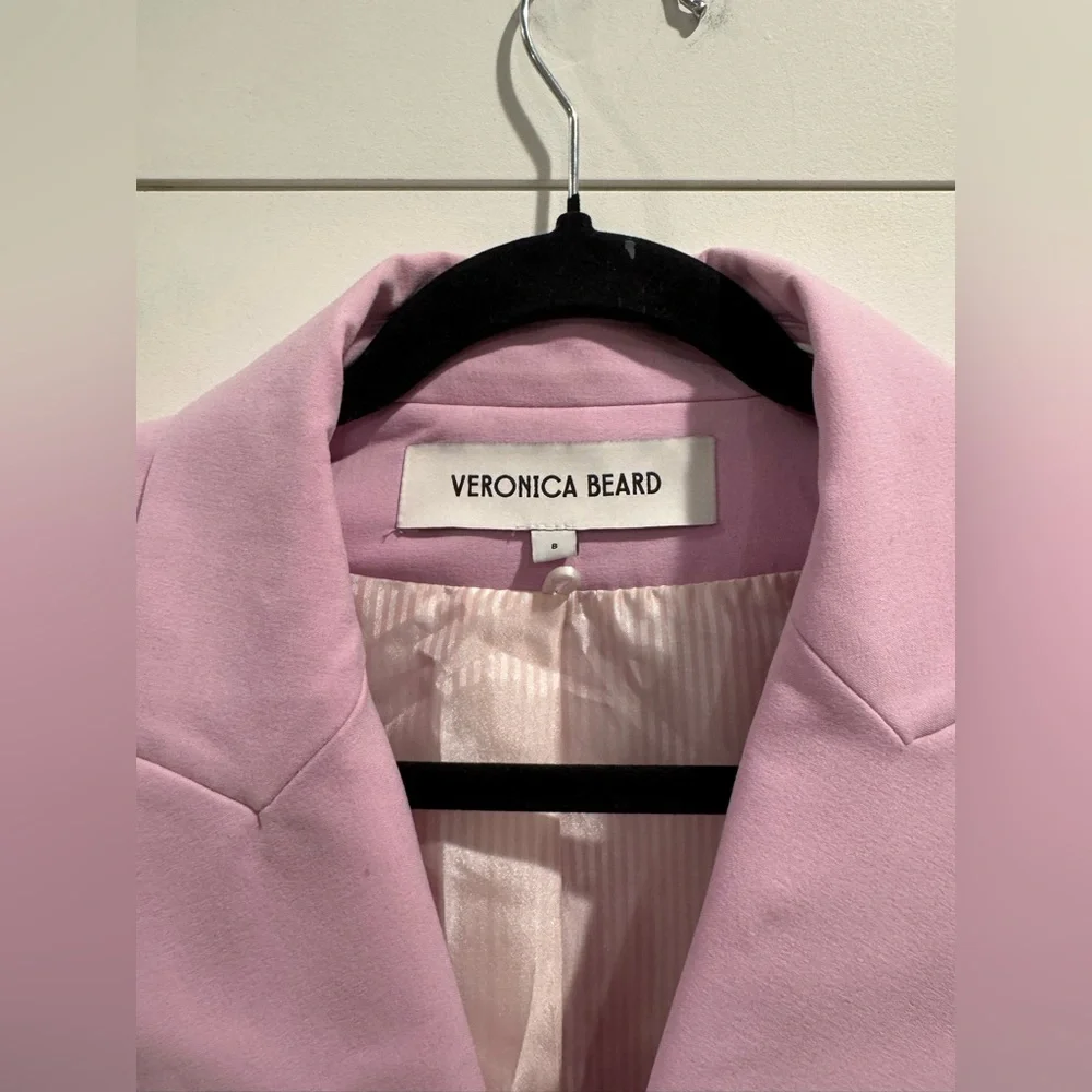 Veronica Beard purple Miller Dickey blazer in pale orchid - Picture 9 of 14